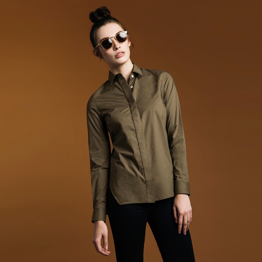 The Trapezoid Shirt - Matte Olive