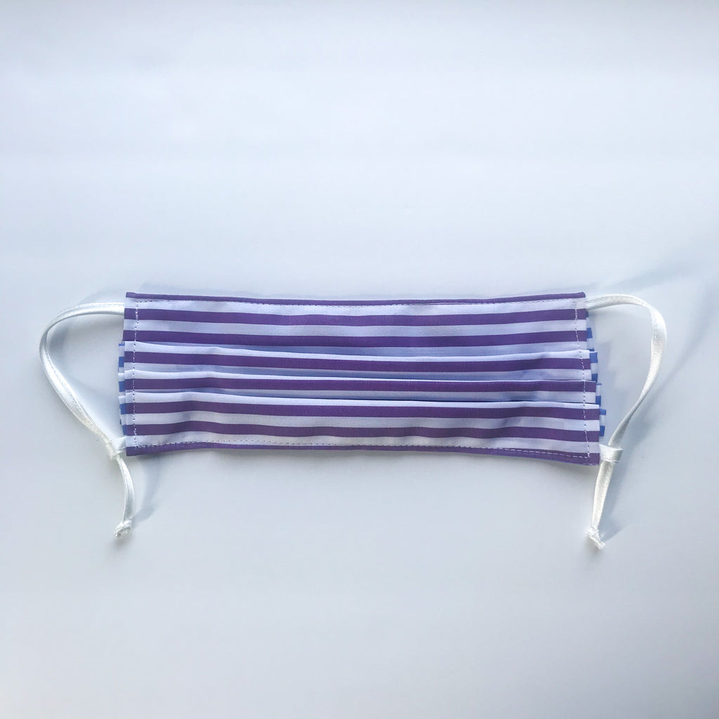Reversible Pleated Mask w/Adjustable Loops