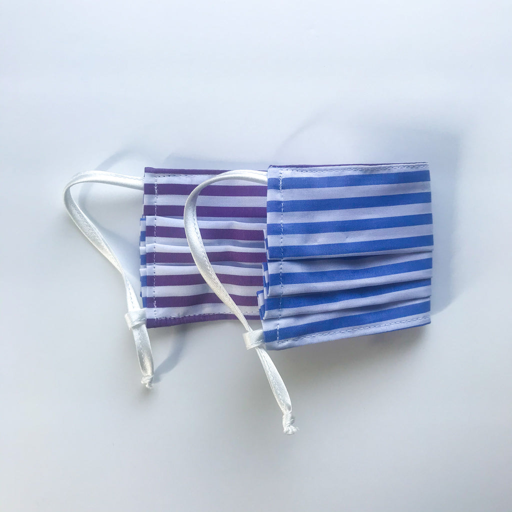 Reversible Pleated Mask w/Adjustable Loops