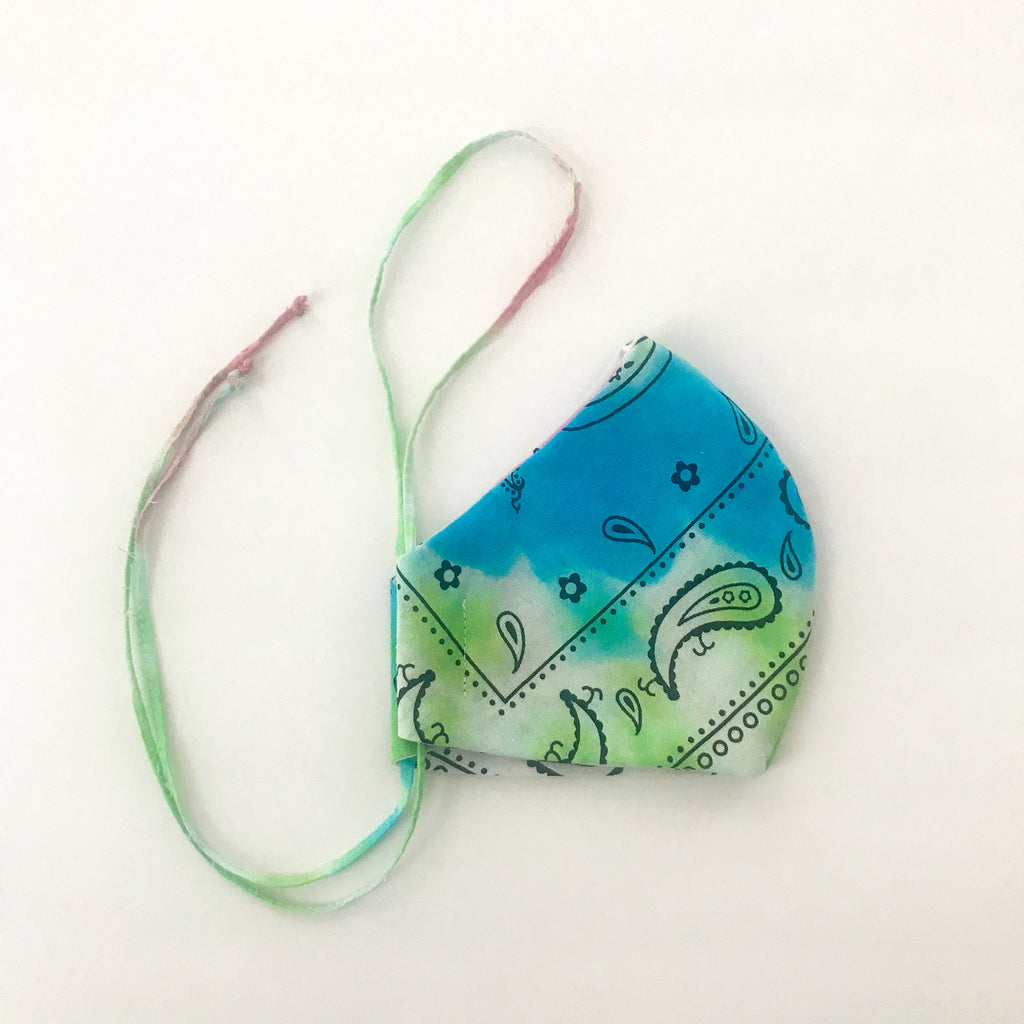 Tie-Dye Curved mask w/Single Tie