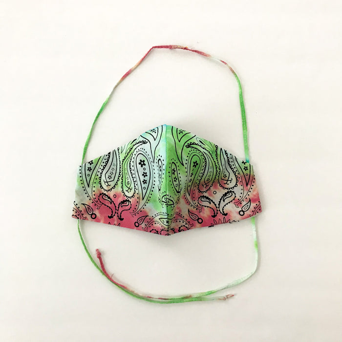 Tie-Dye Curved Mask w/Single Tie